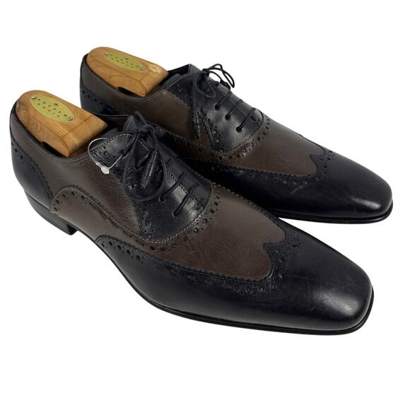 Mezlan Wing Tip Oxford Dress Shoes Mens Size 8M 15374 Black...